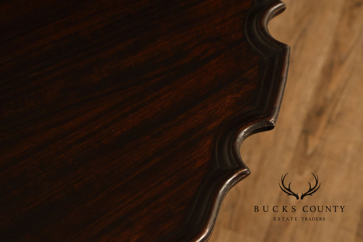 Chippendale Style Mahogany Pie Crust Tilt Top Tea Table