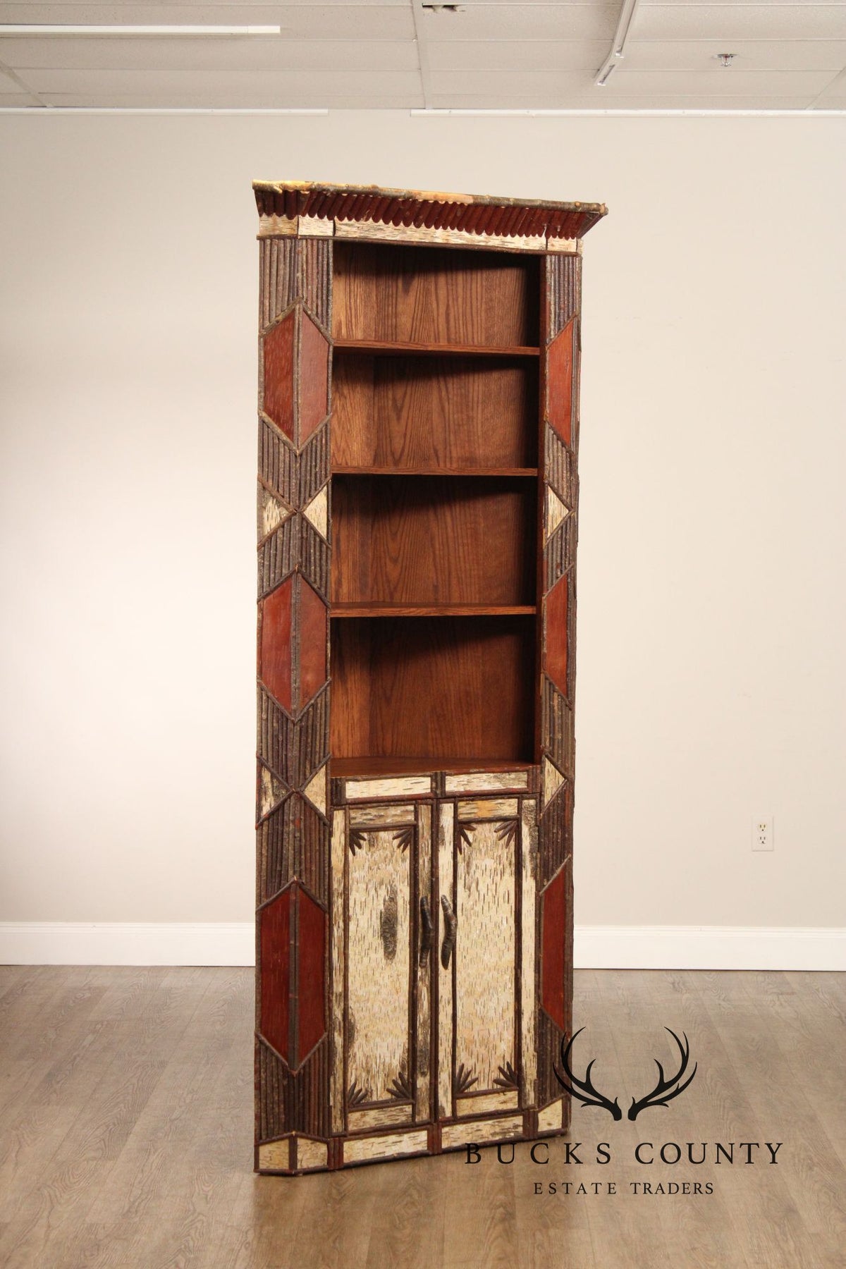 Phil Kellogg Adirondack Style Corner Cabinet