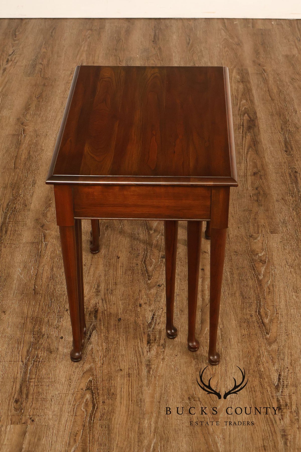 Traditional Mahogany Three Piece Nesting Table Set
