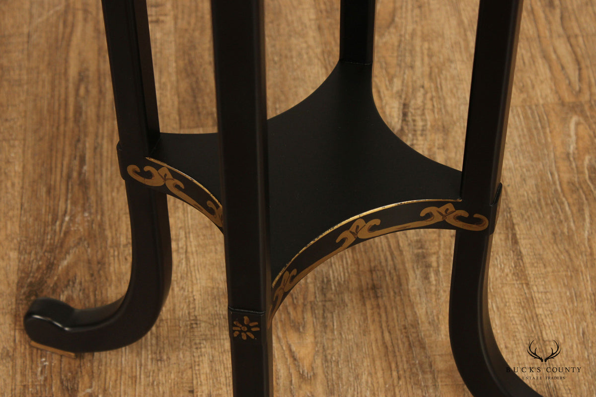 Chelsea House Ebonized Pair Of Paris Fern Stands