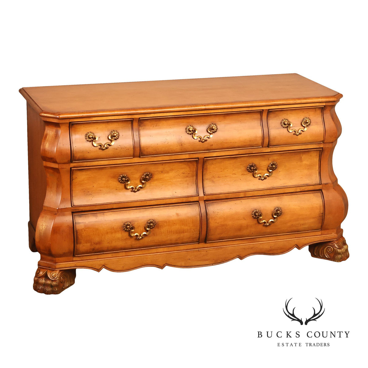 Century Furniture French Provincial Style Bombe Chest