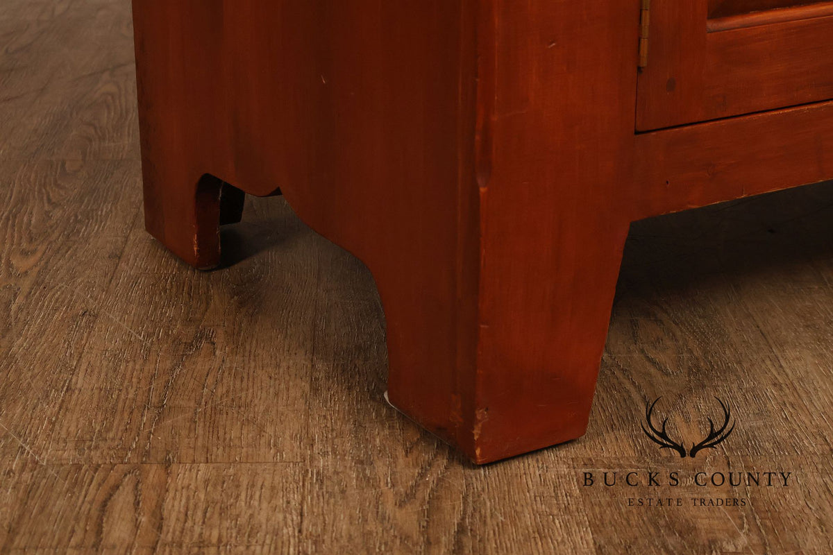 Custom Quality Farmhouse Pine Step Back Hutch