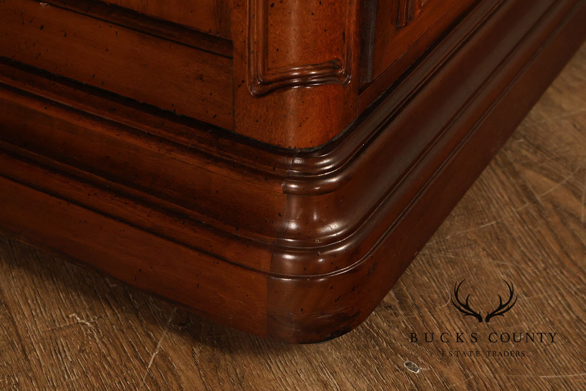 American Drew French Country Style Walnut Flip Top Server