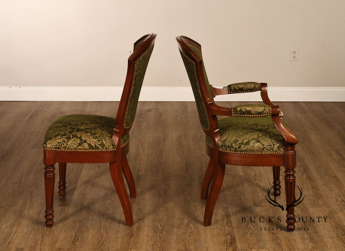 Henredon English Regency Style Set of Eight Mahogany Dining Chairs