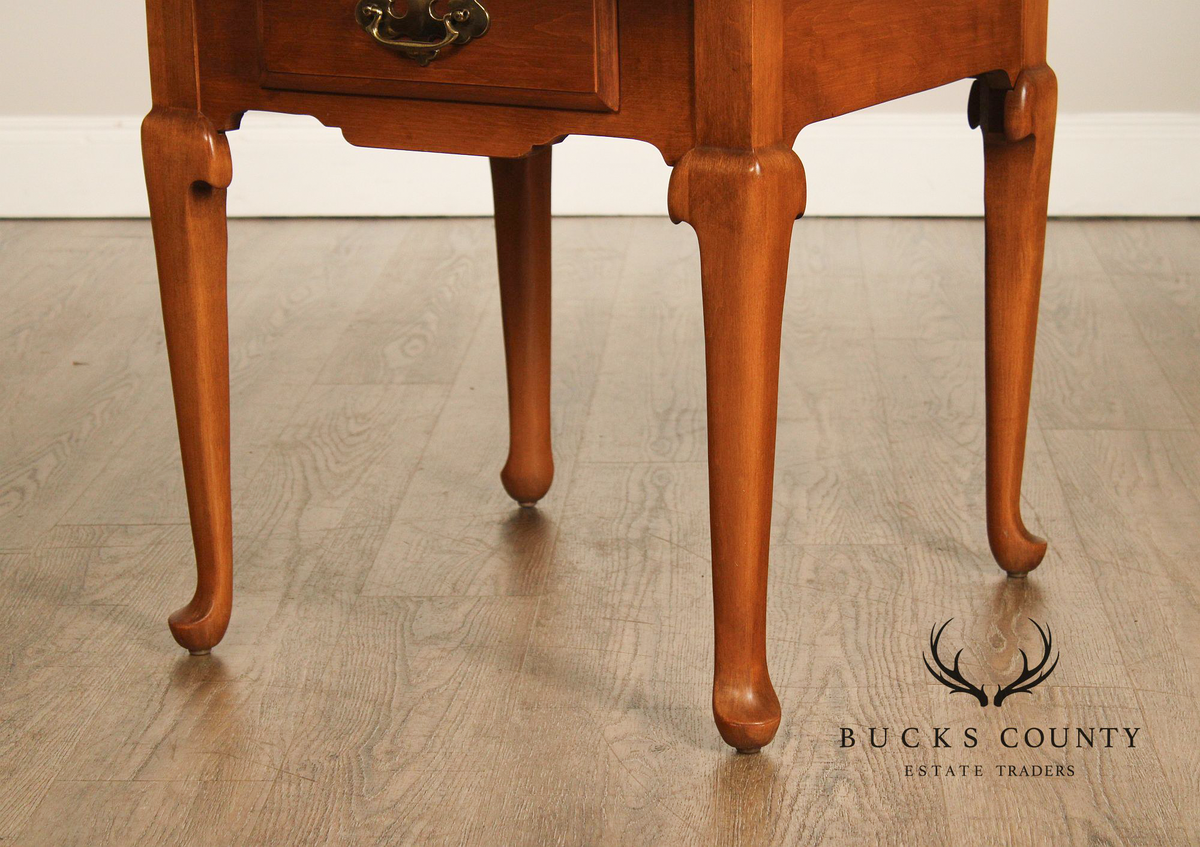 Ethan Allen Queen Anne Style Maple End Table