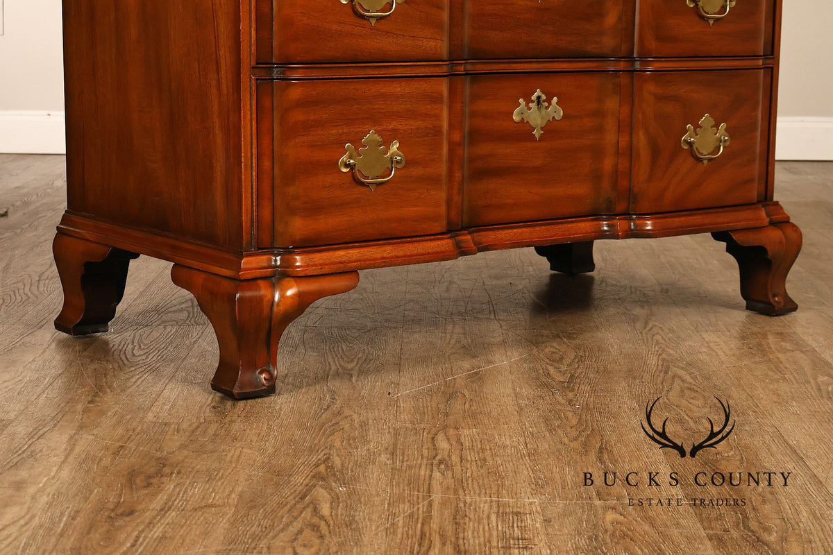 Kindel Chippendale Style Mahogany Block-Front Chest Of Drawers
