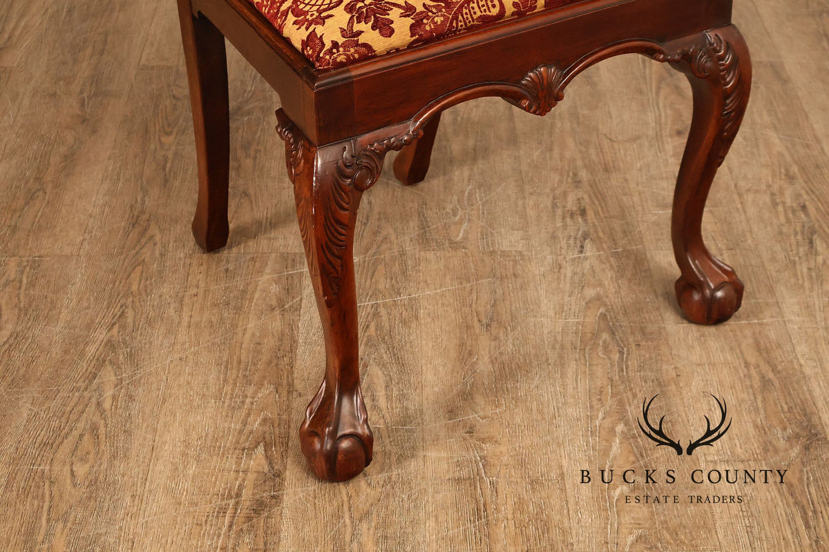 Lexington Furniture Chippendale Style Mahogany Carved Set Of Four Dining Chairs