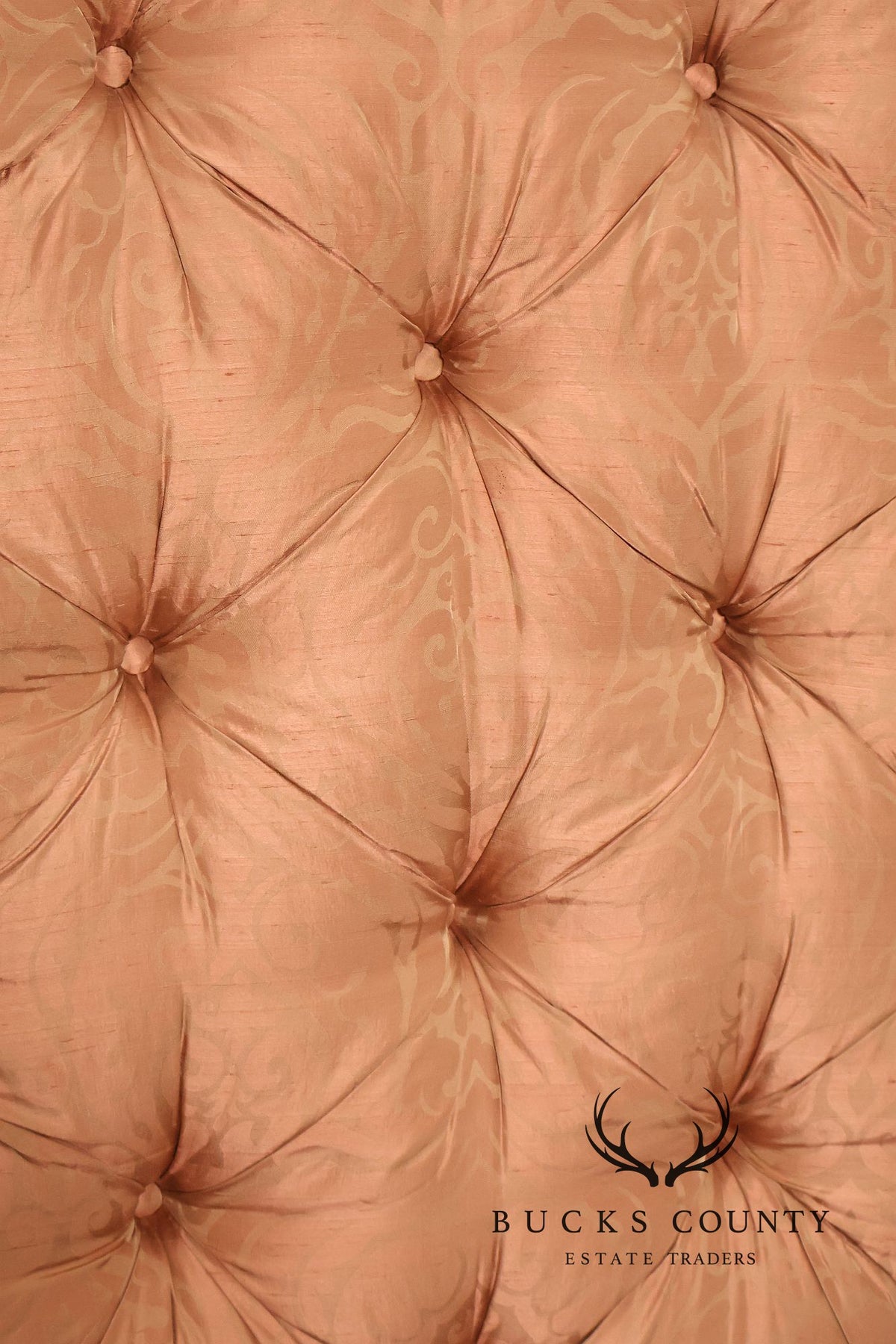 Henredon Mahogany Queen Bed with Tufted Upholstered Headboard