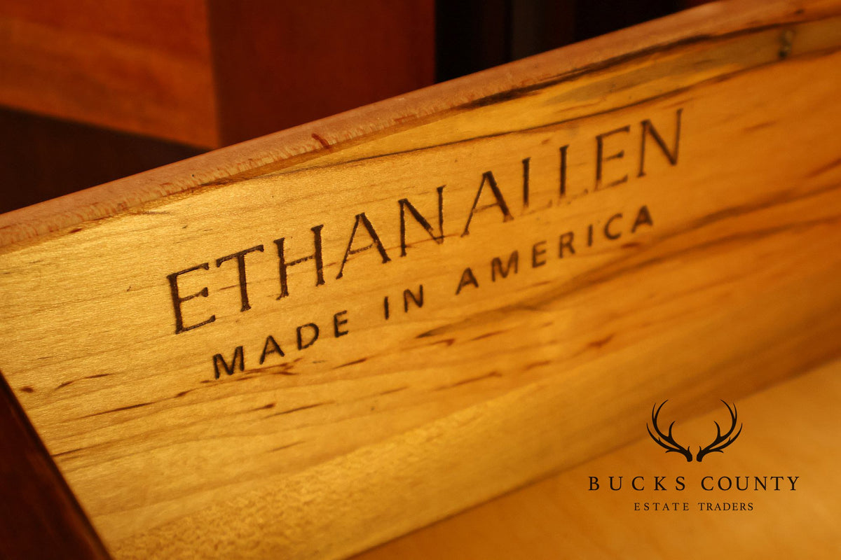 Ethan Allen 'British Classics' Carved Maple And Birch Armoire