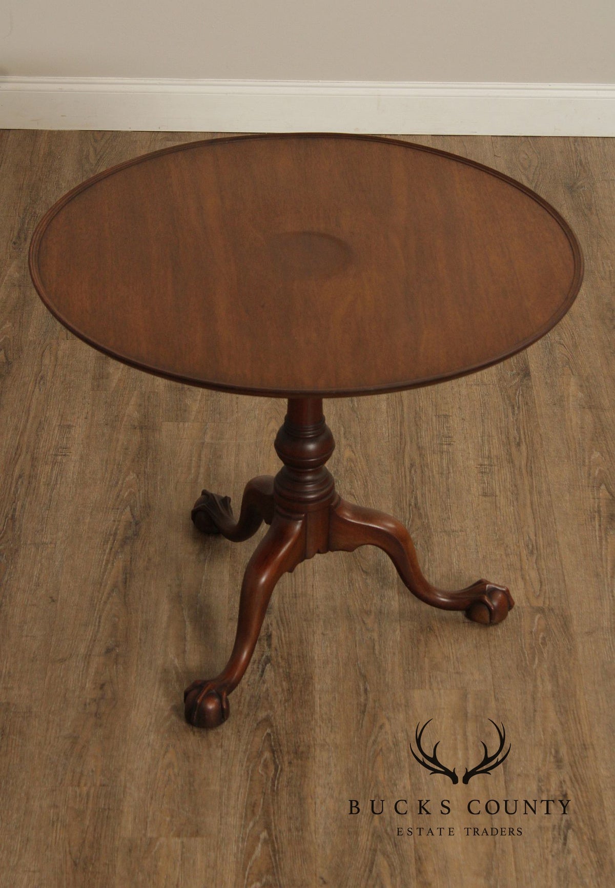Kittinger Colonial Williamsburg Mahogany Tilt Top Tea Table