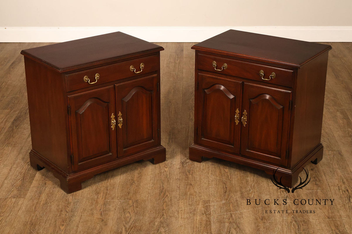 Henkel Harris Mahogany Pair of Nightstands