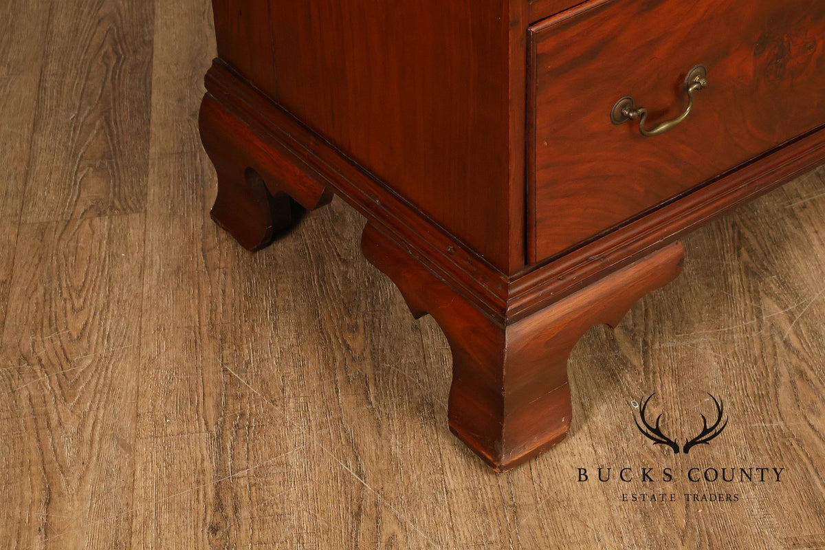 Antique Chippendale Walnut Eight-Drawer Tall Chest