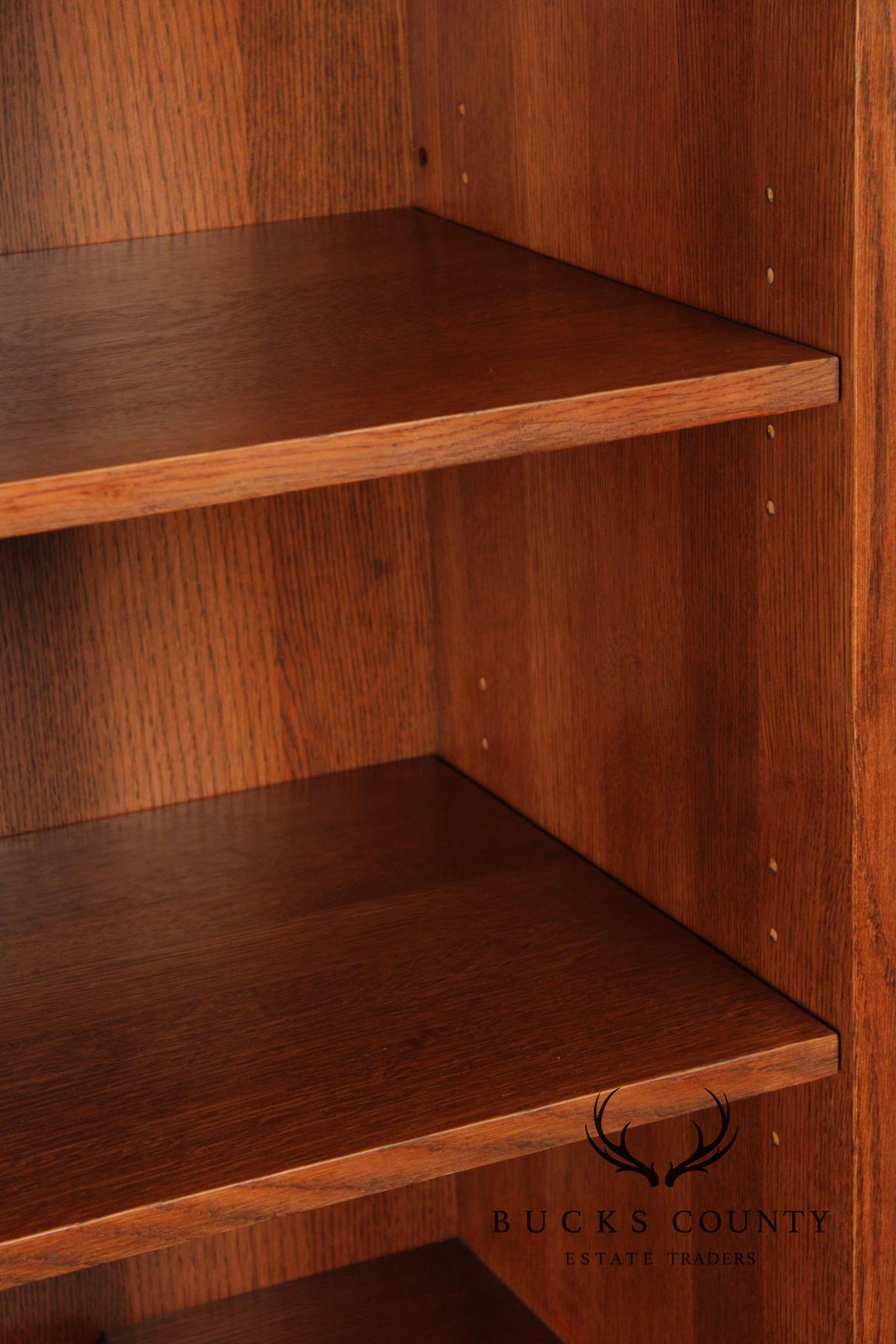 Stickley Mission Collection Oak Wall Unit Entertainment Cabinet With Bookshelves