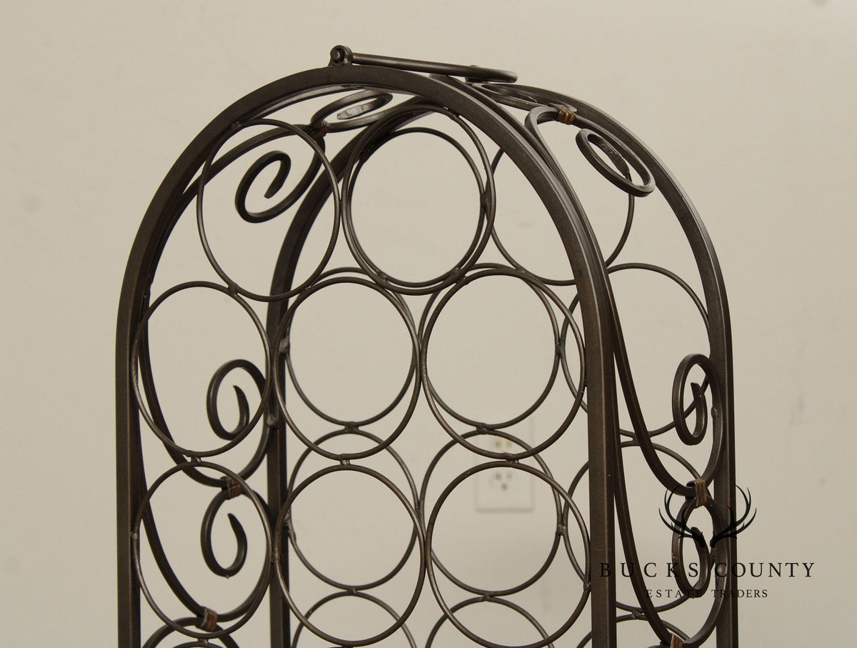 Arched 20-Bottle Iron Wine Rack