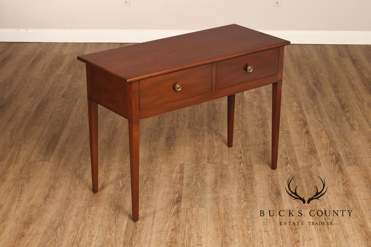 Kittinger Williamsburg Adaptation Mahogany Two Drawer Console Table