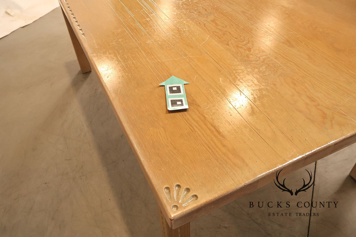Southwest Style Cerused Pine Dining Table
