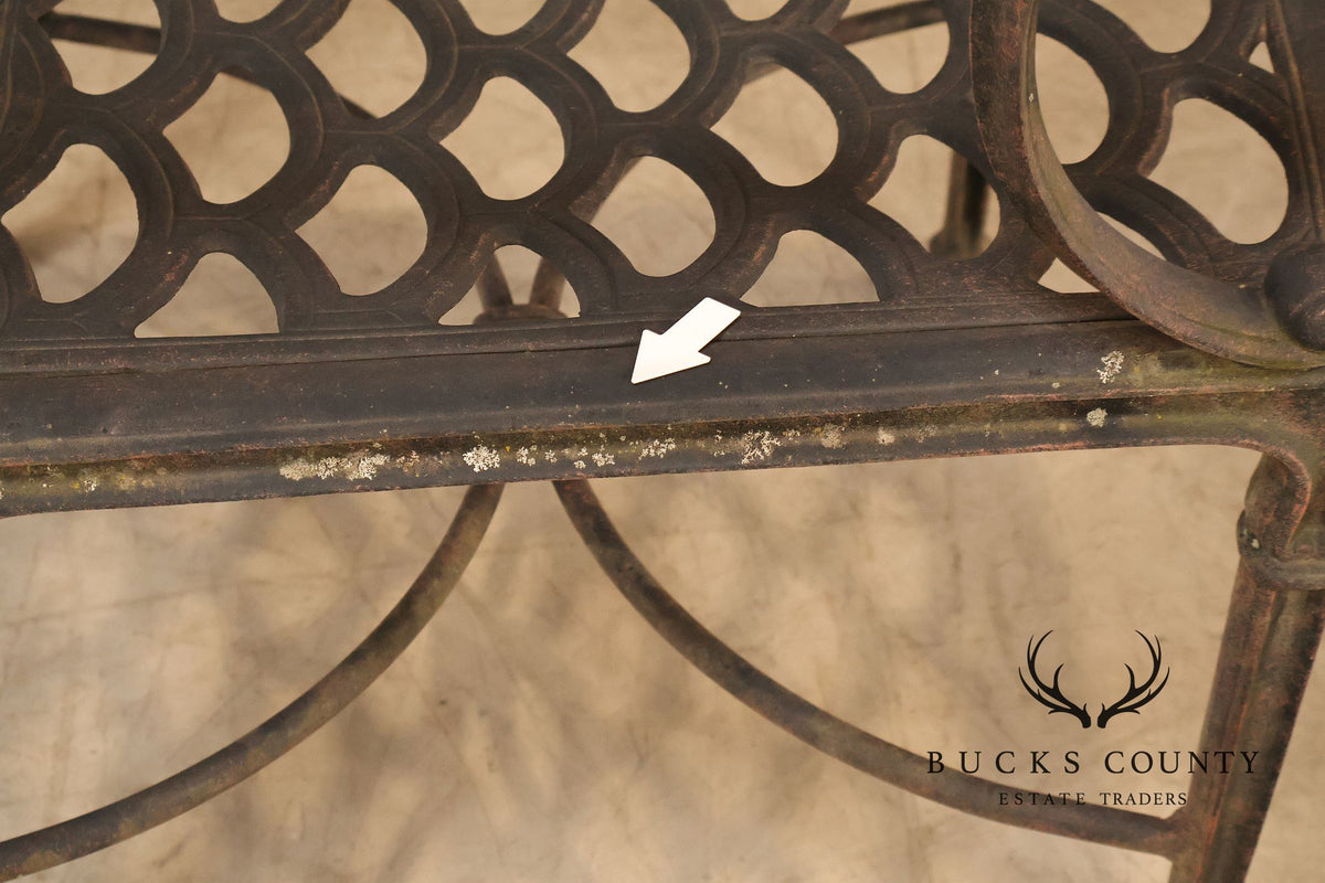 Hanamint Outdoor Round Cast Aluminum Dining Table and Chair Set