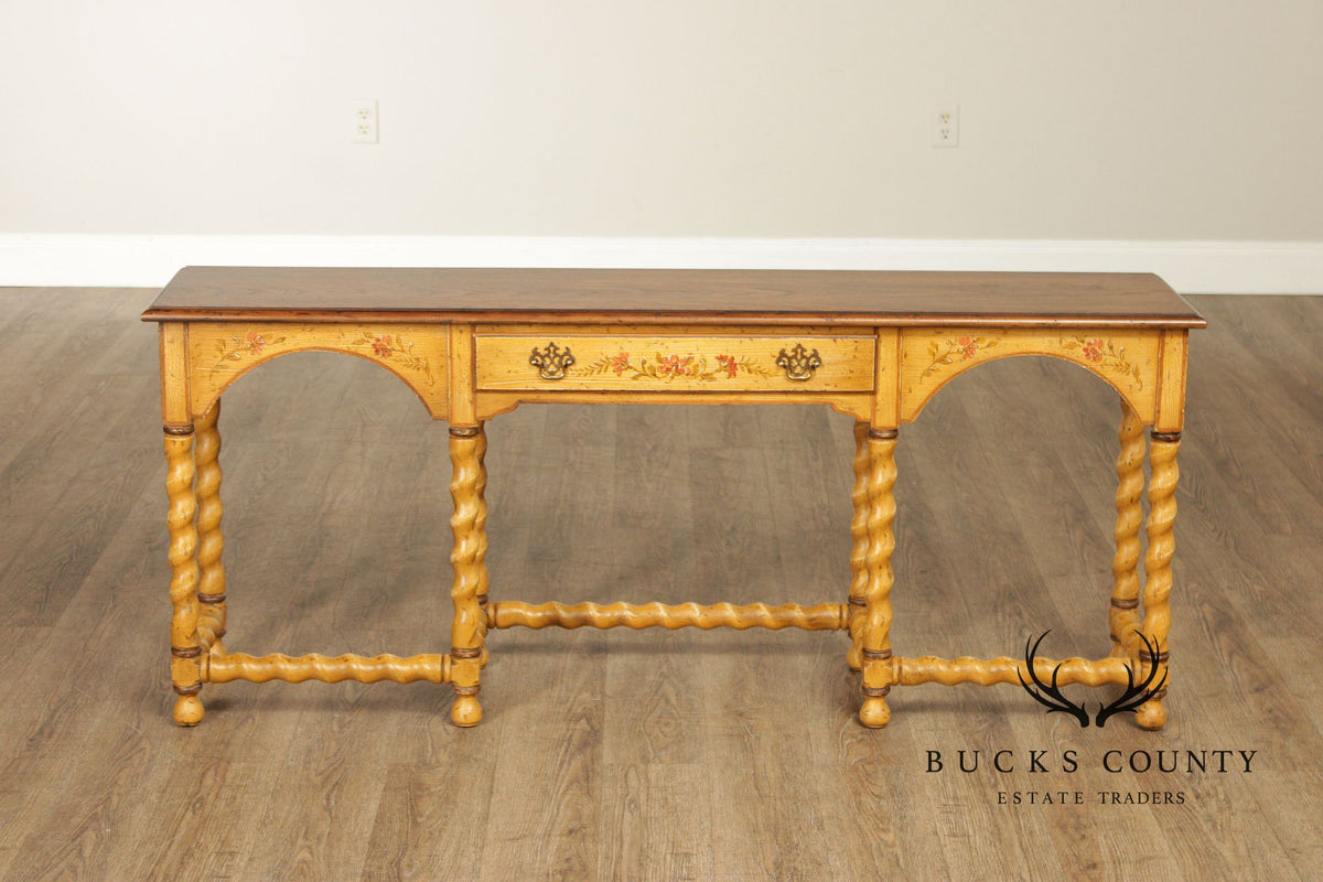 Heritage Country French Style Narrow Painted Console Table