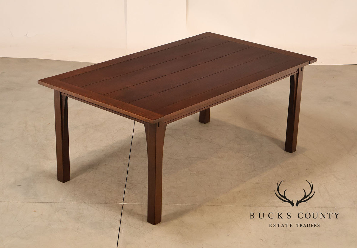 Stickley Mission Collection Oak Drawtop Dining Table