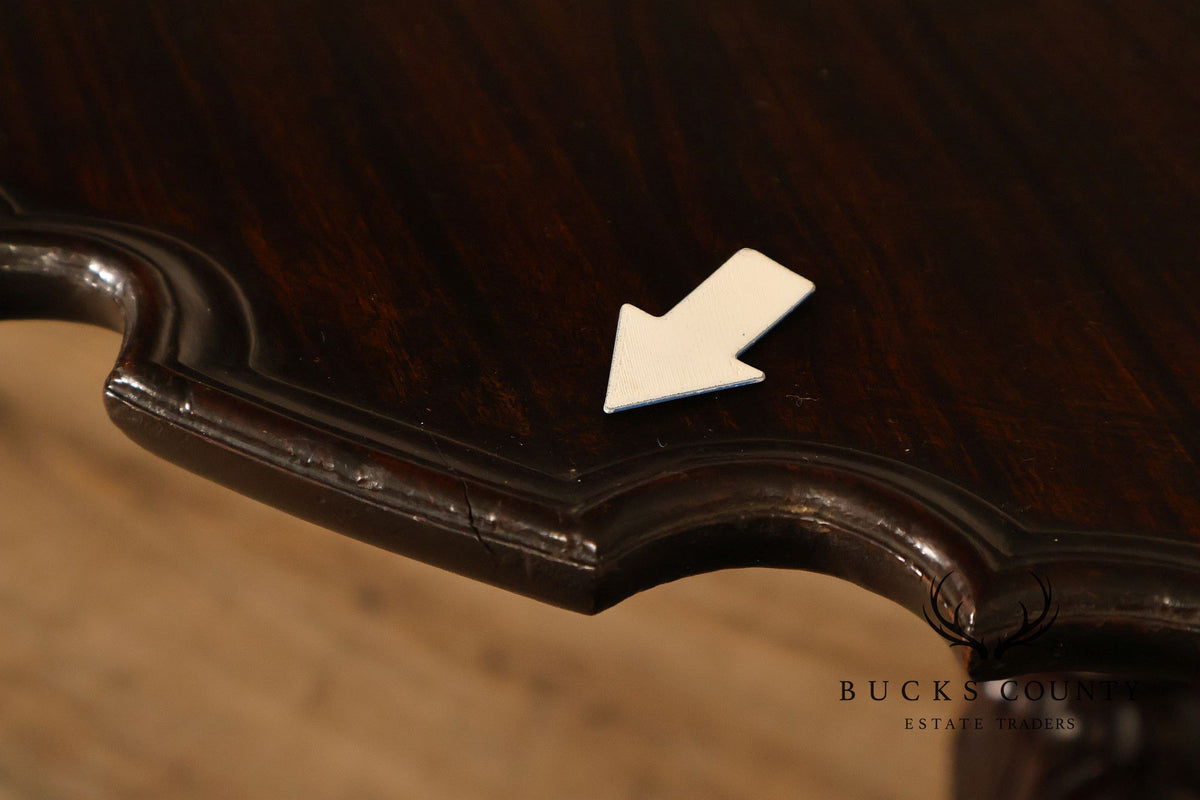 Chippendale Style Mahogany Pie Crust Tilt Top Tea Table