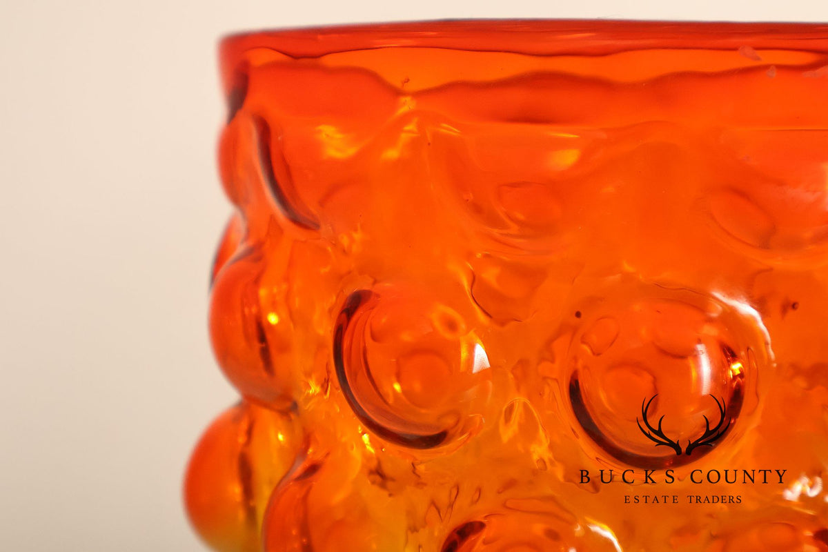 Blenko Mid Century Modern Bubble Glass Vase