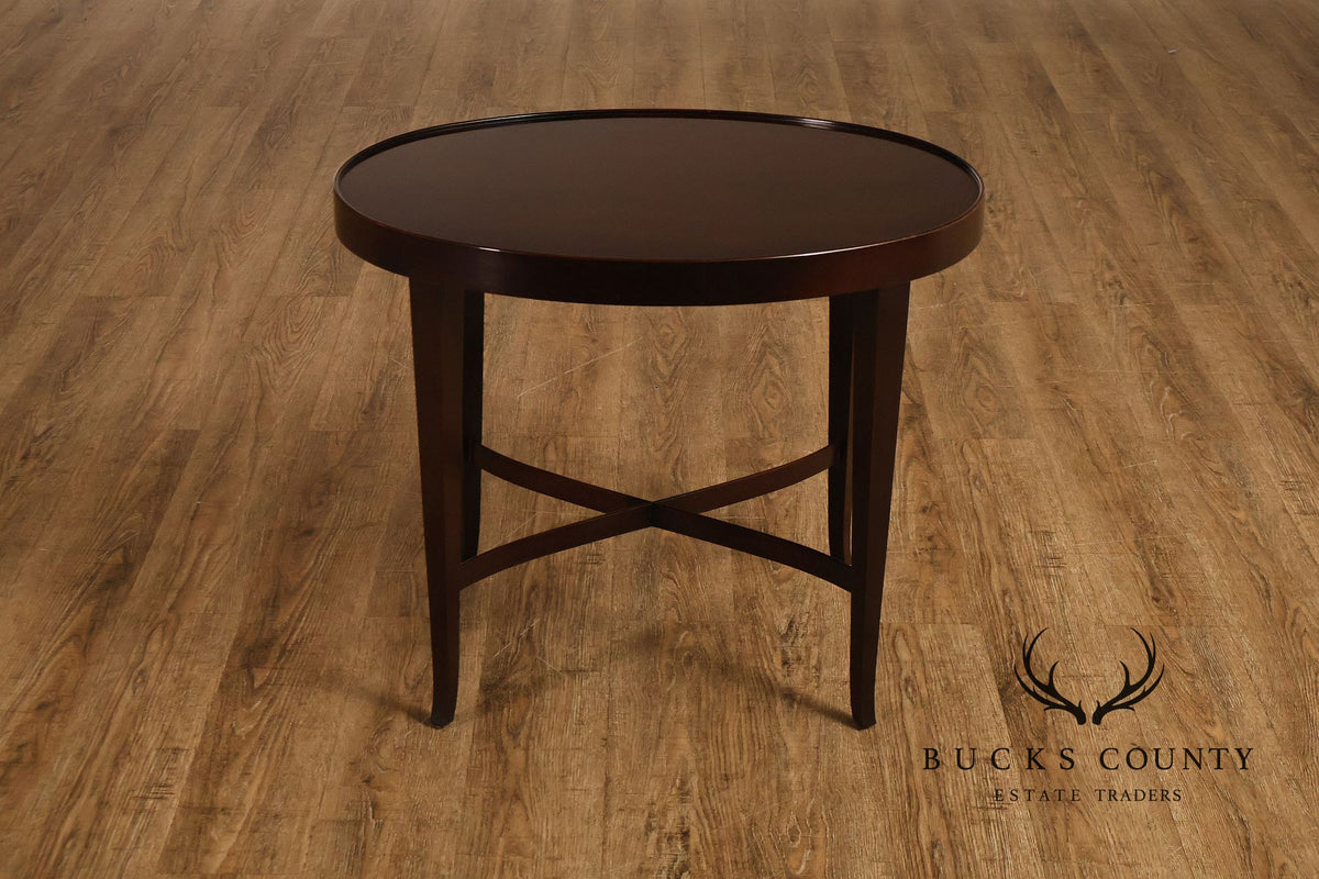 Barbara Barry For Baker Pair of Mahogany Side Tables