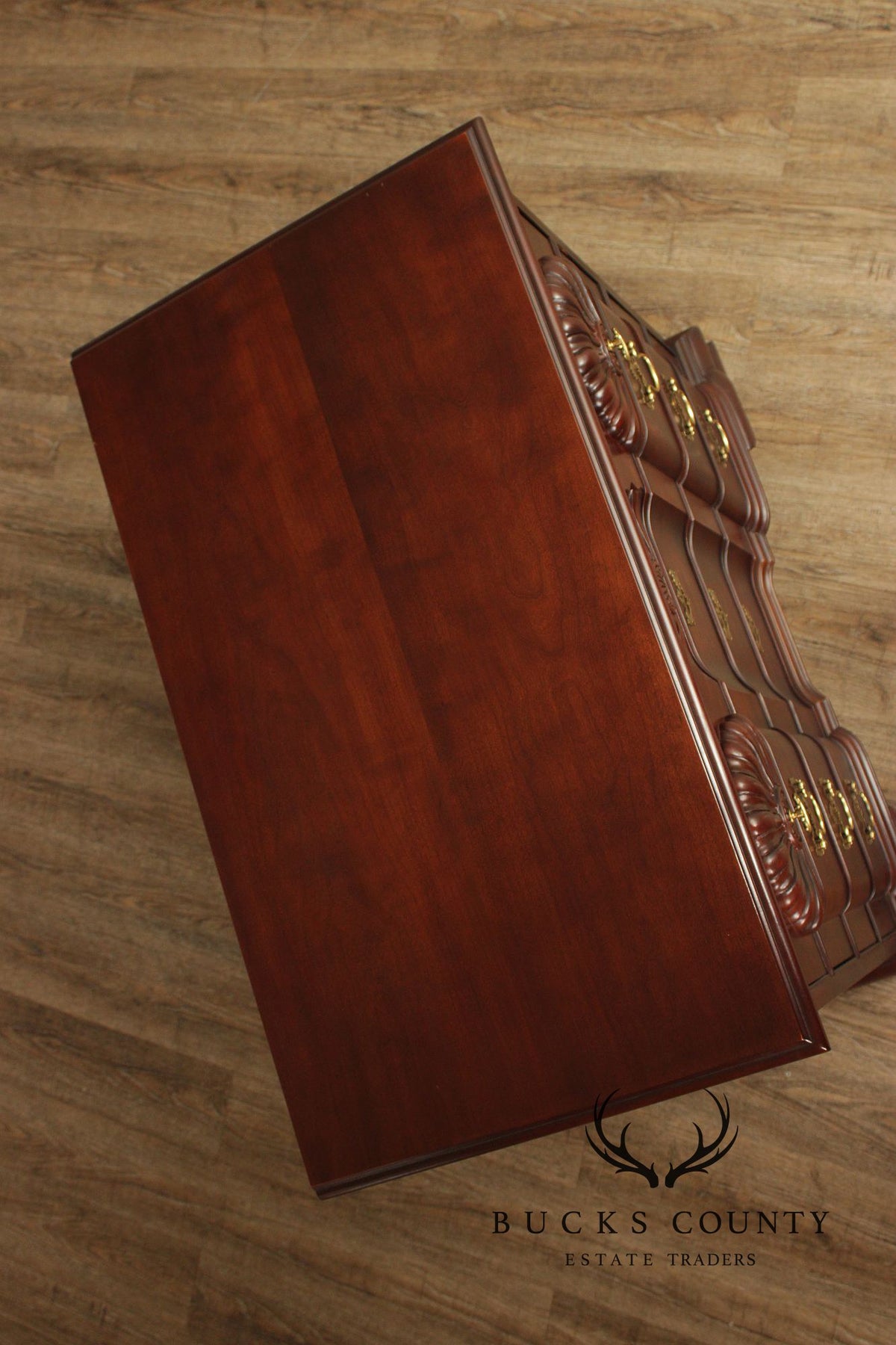 Lineage Chippendale Style Mahogany Blockfront Chest