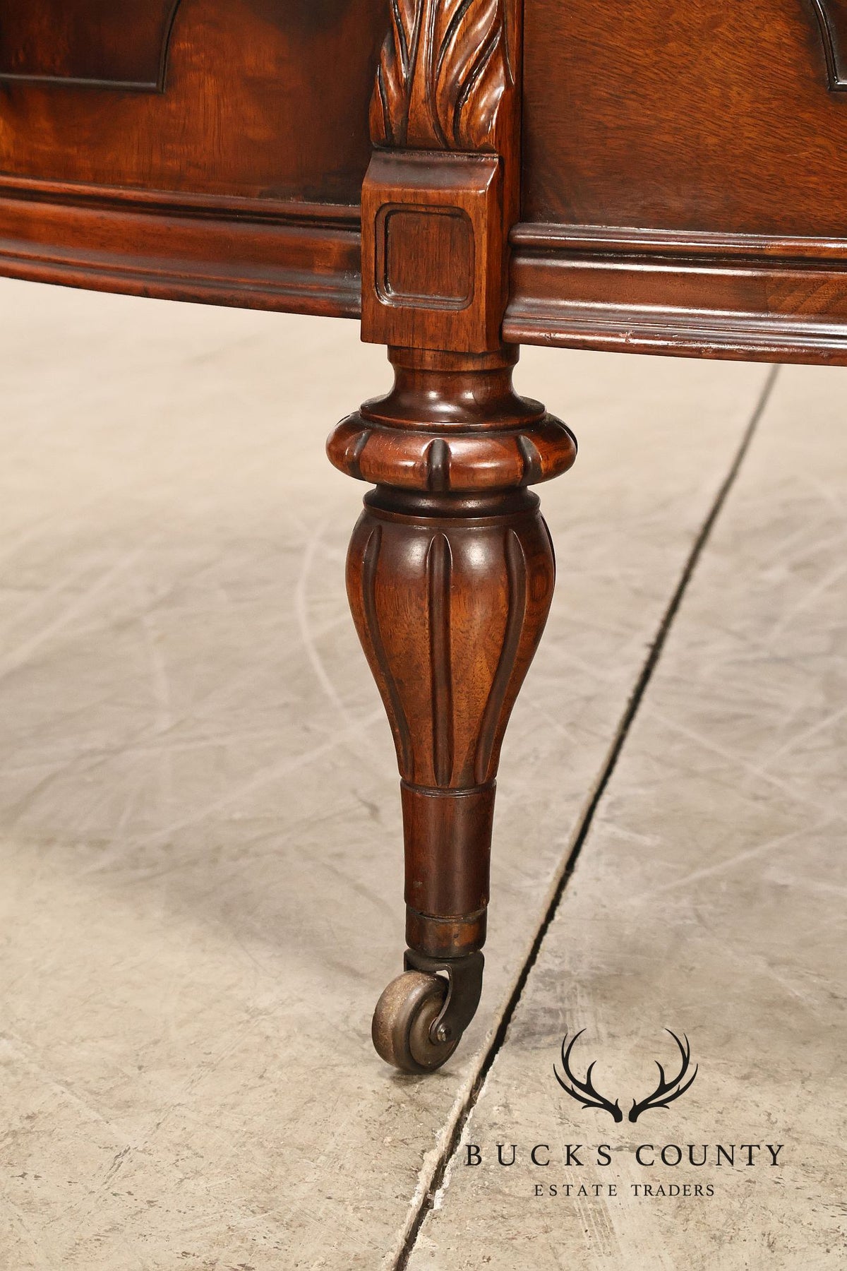 Vintage French Regency Style Mahogany Bow Front Sideboard Buffet
