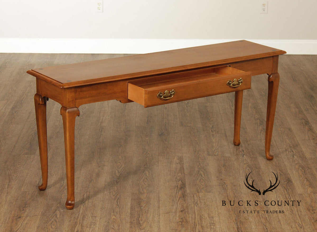 Ethan Allen Heirloom Nutmeg Solid Maple Console Table