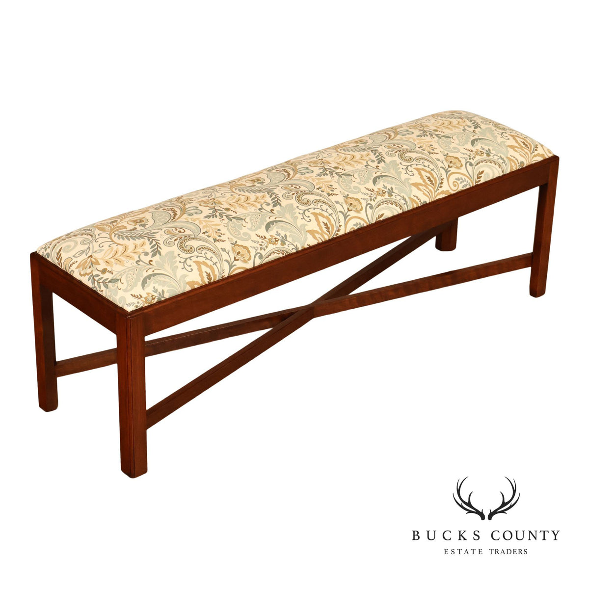 Chippendale Style Mahogany Window Bench