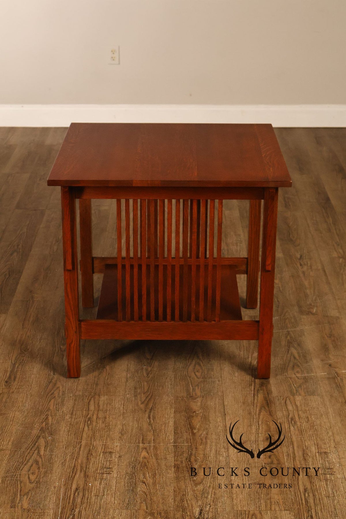 Stickley Mission Collection Oak Spindle Lamp Table