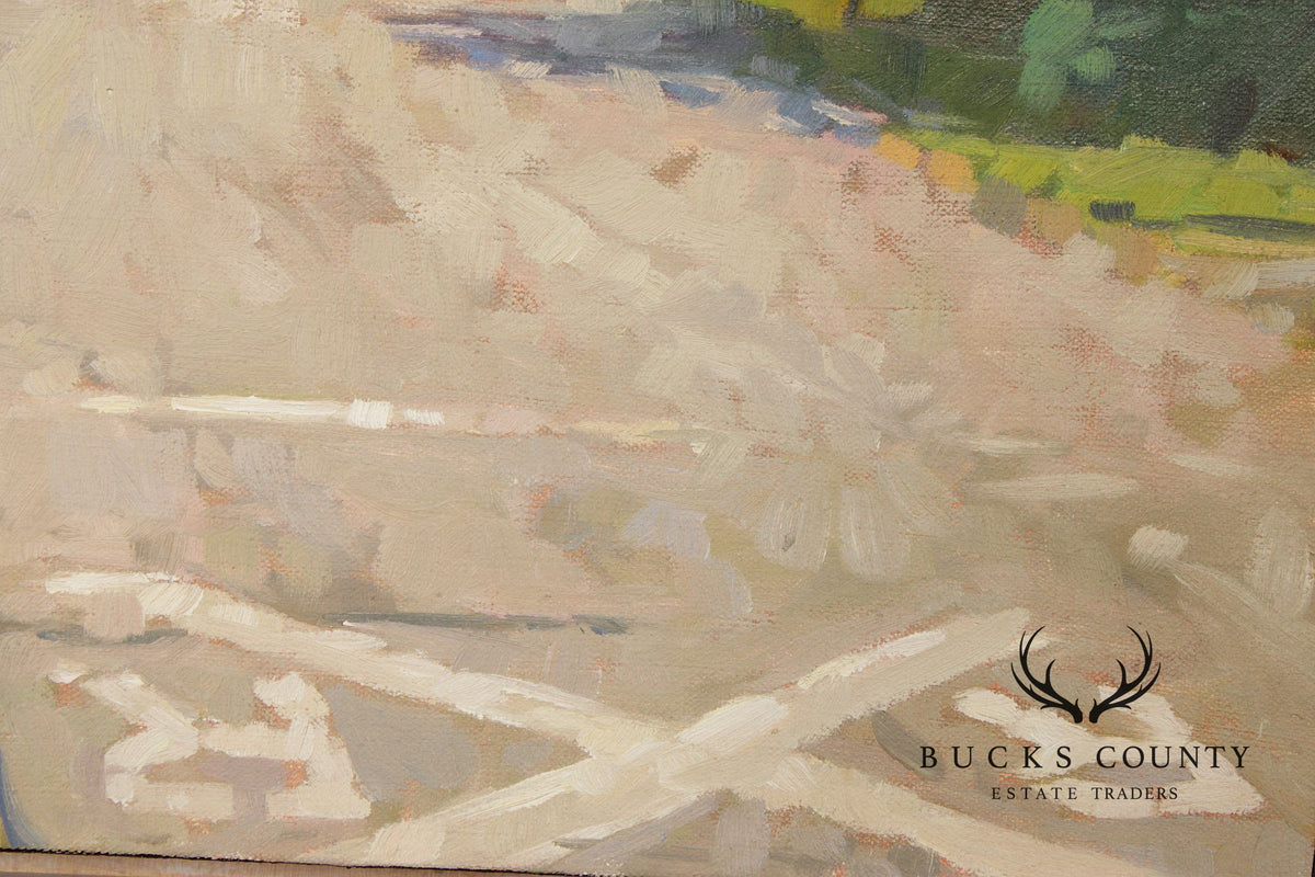 Colin Page Contemporary Landscape Oil Painting, 'Crossing'