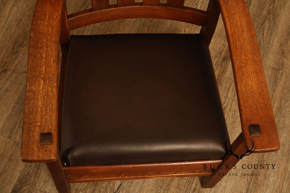 Antique Mission Quarter Sawn Oak Armchair