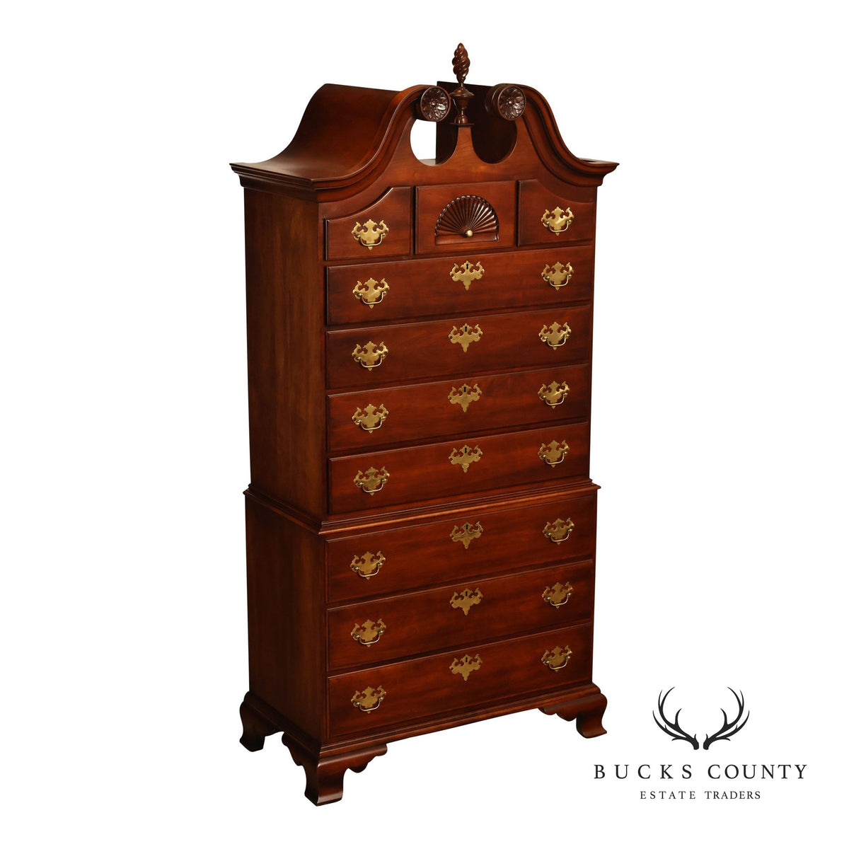Statton Private Collection Queen Anne Style Solid Cherry Highboy Chest