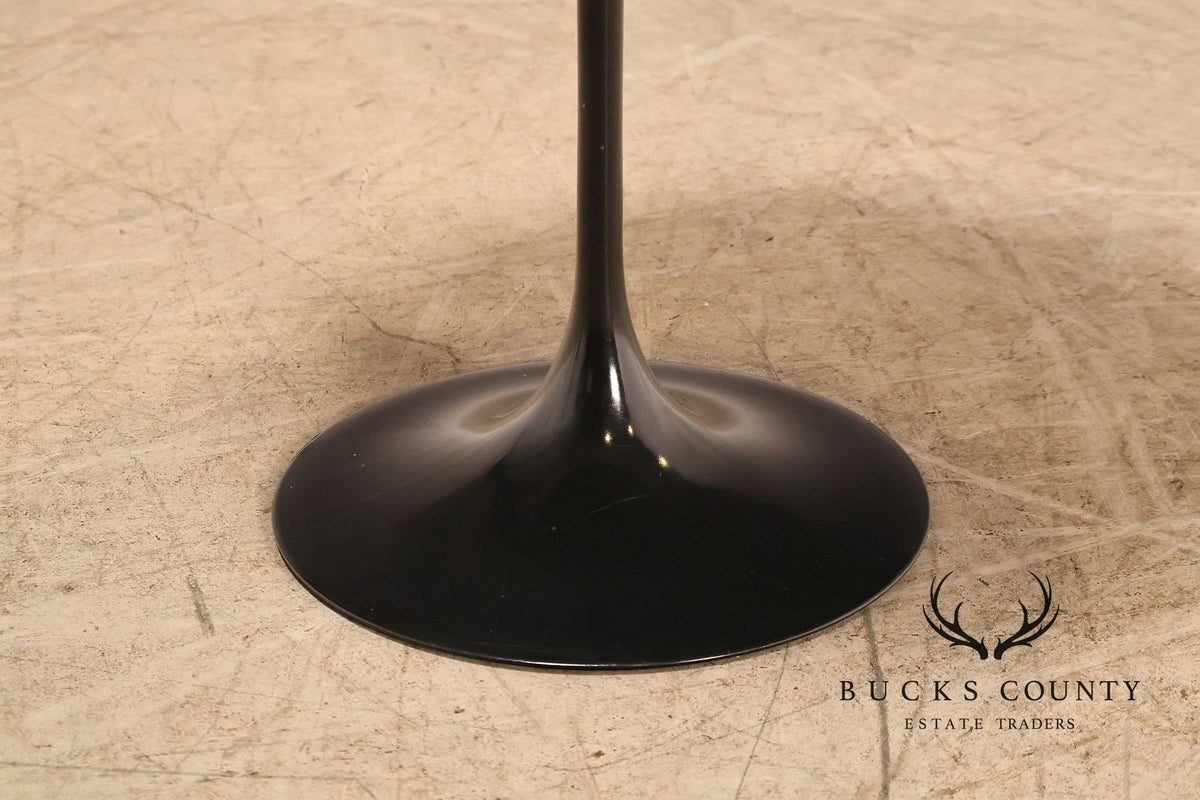 Knoll Saarinen Round Green Marble Tulip Side Table