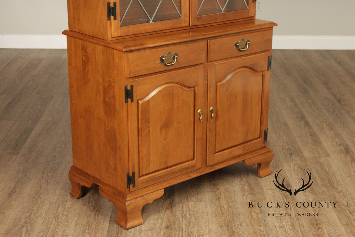 Ethan Allen Heirloom Maple China Cabinet