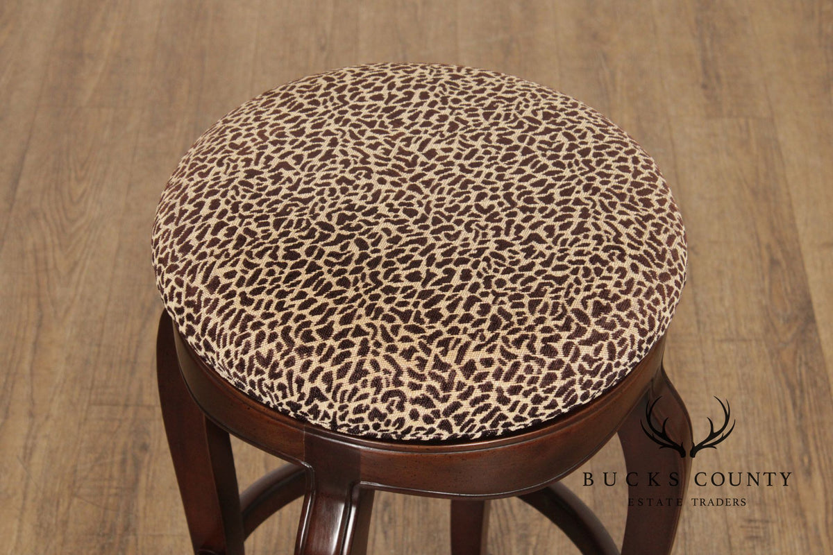 Hancock & Moore Pair of Swivel Bar Stools