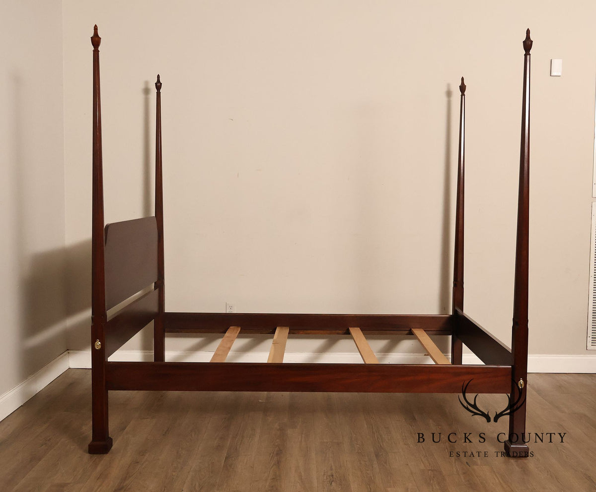 Henkel Harris Georgian Mahogany Queen Size Four Poster Bed