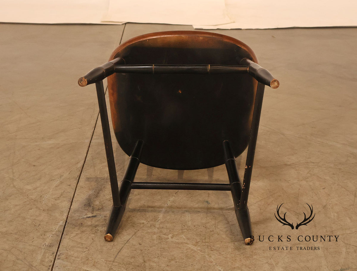 L. Hitchcock Pair of Paint Decorated Side Chairs