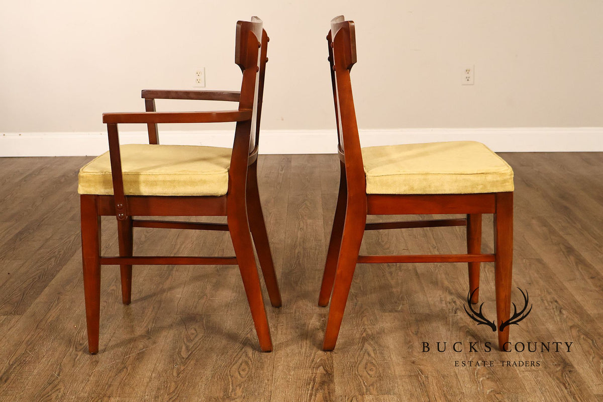 Mid Century Modern Set of Six Walnut Dining Chairs
