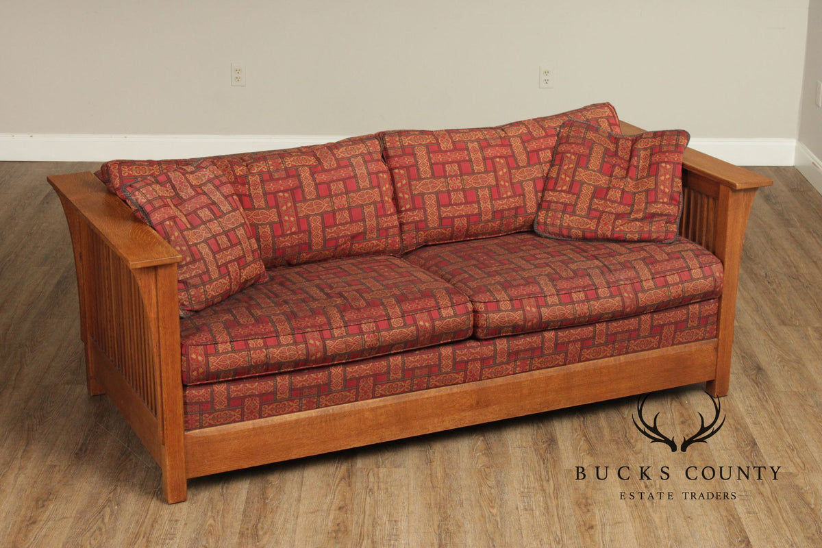 Stickley Mission Collection 'Fayetteville' Oak Frame Sleeper Sofa