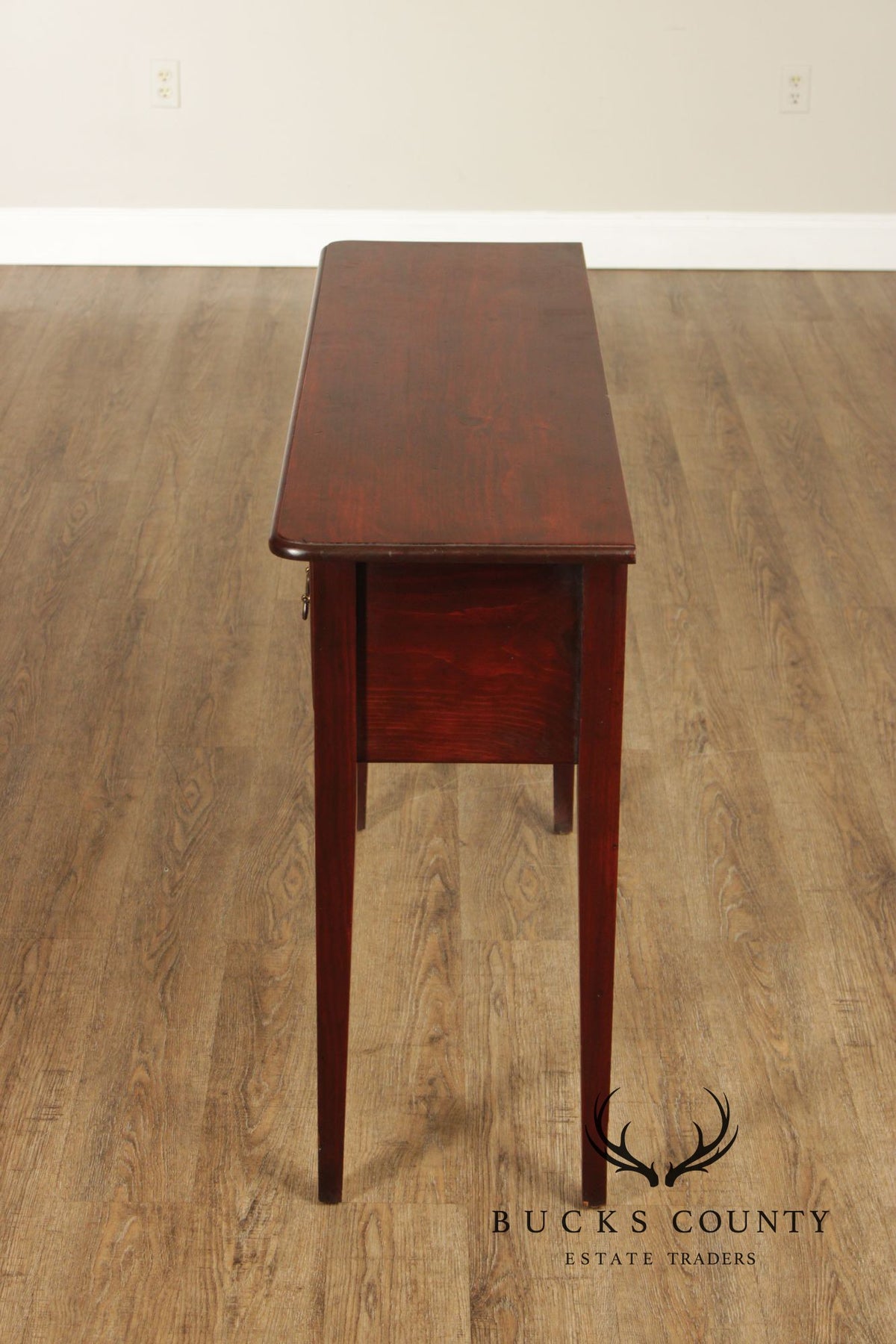 Georgian Style Shell Carved Narrow Console Table