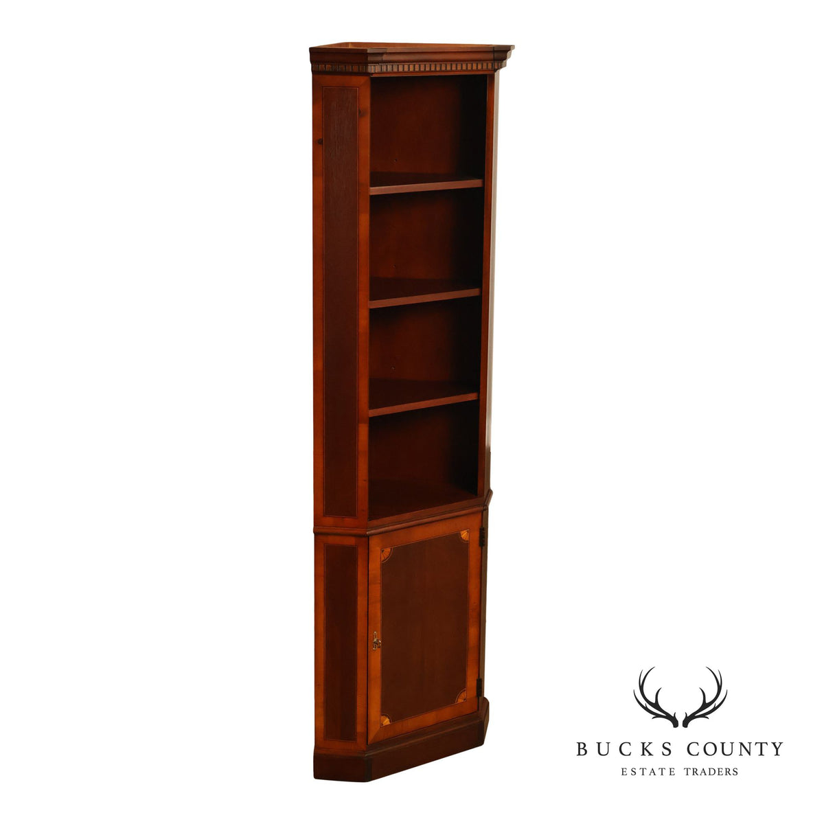Heckman Furniture Federal Style Mahogany Corner Cabinet With Inlay