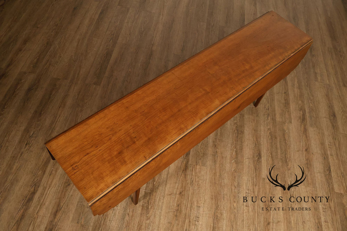 Howard Symolko Early American Style Drop Leaf Harvest Dining Table