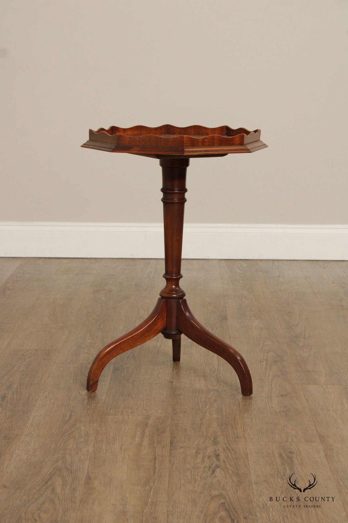 Colonial Revival Mahogany Octagonal Candlestand
