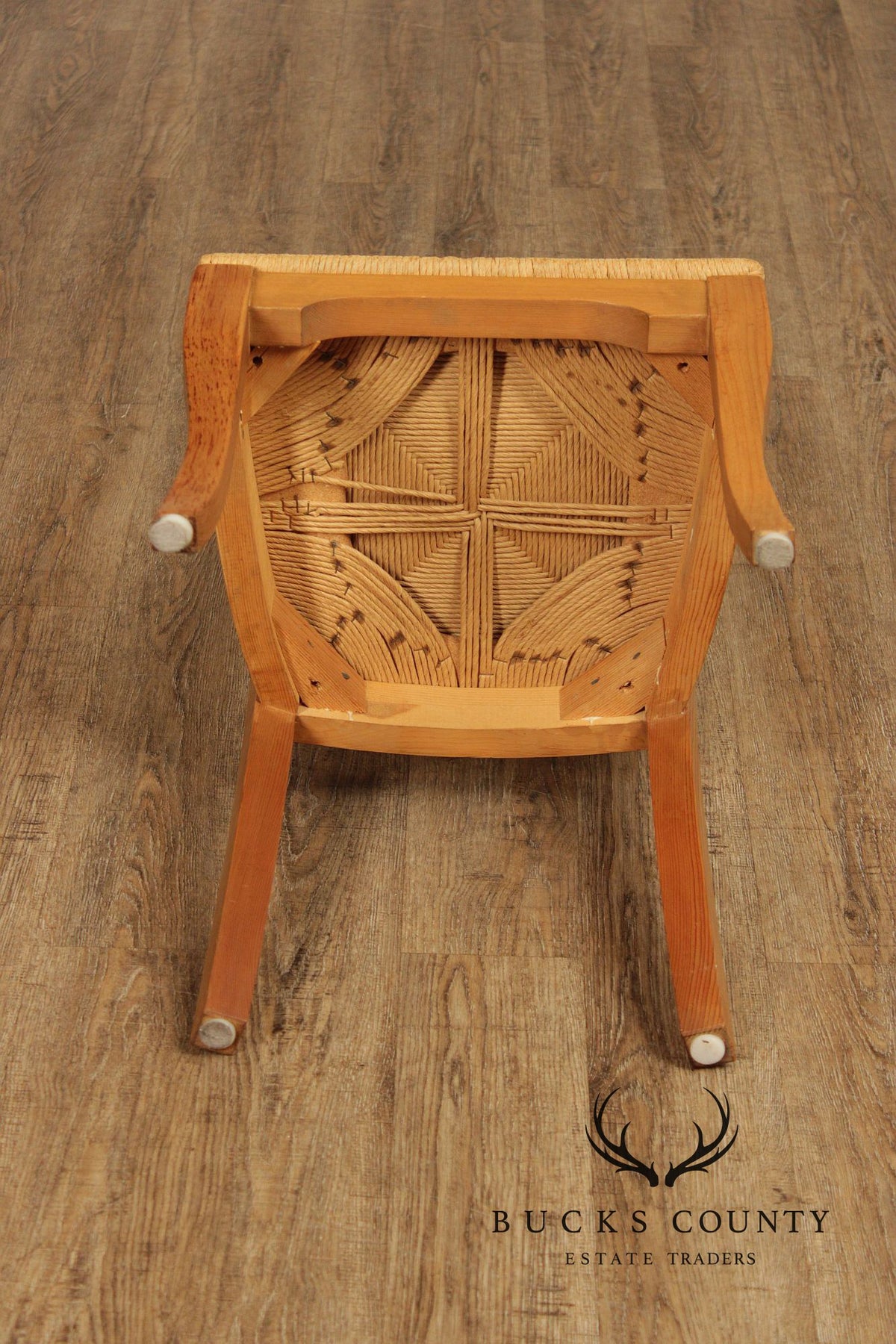 French Country Style Set Of 6 Rush Seat Dining Chairs
