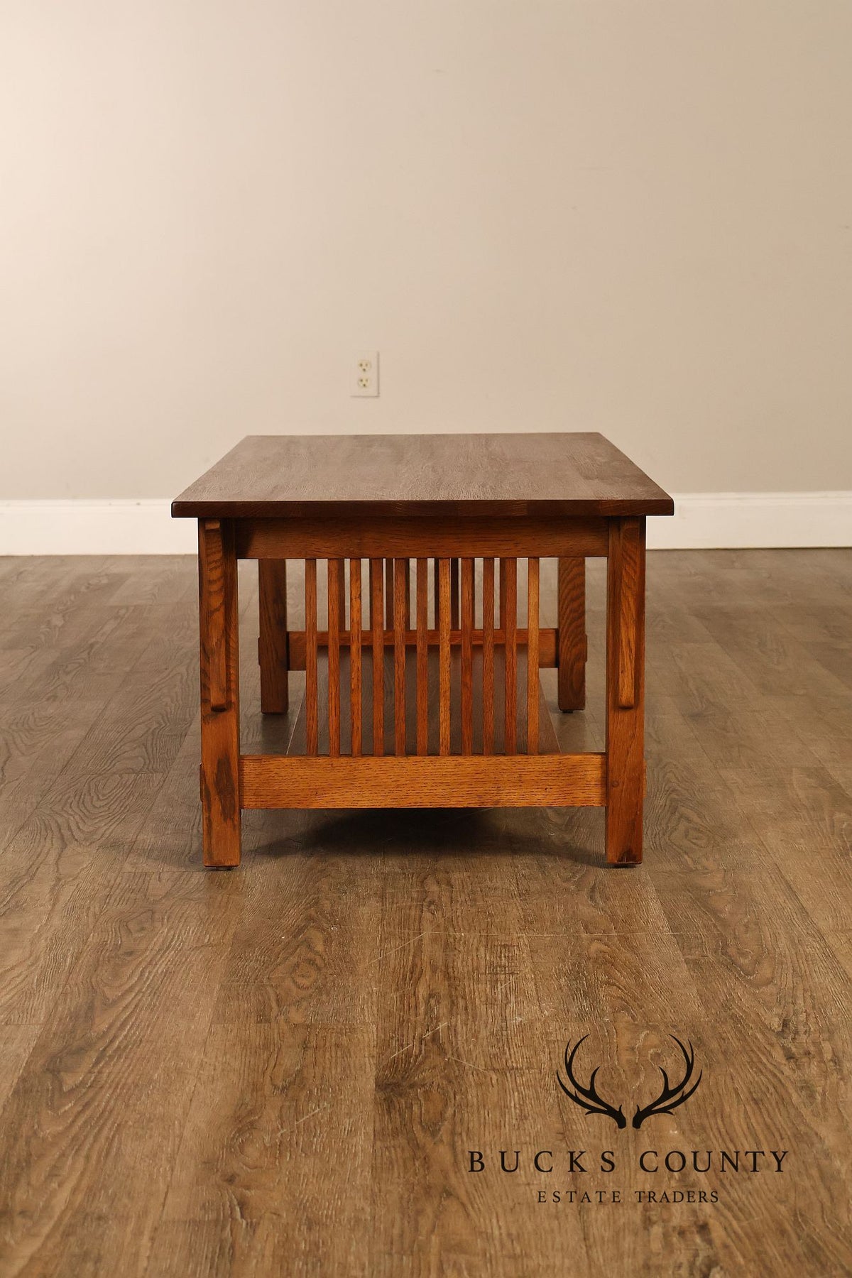 Stickley Mission Collection Oak Spindle Coffee Table