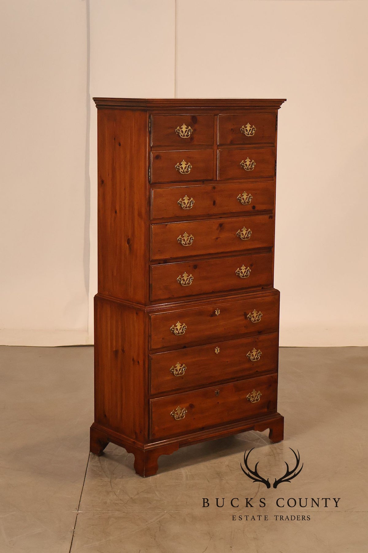 Drexel Heritage Traditional Cherry Highboy Chest Of Drawers