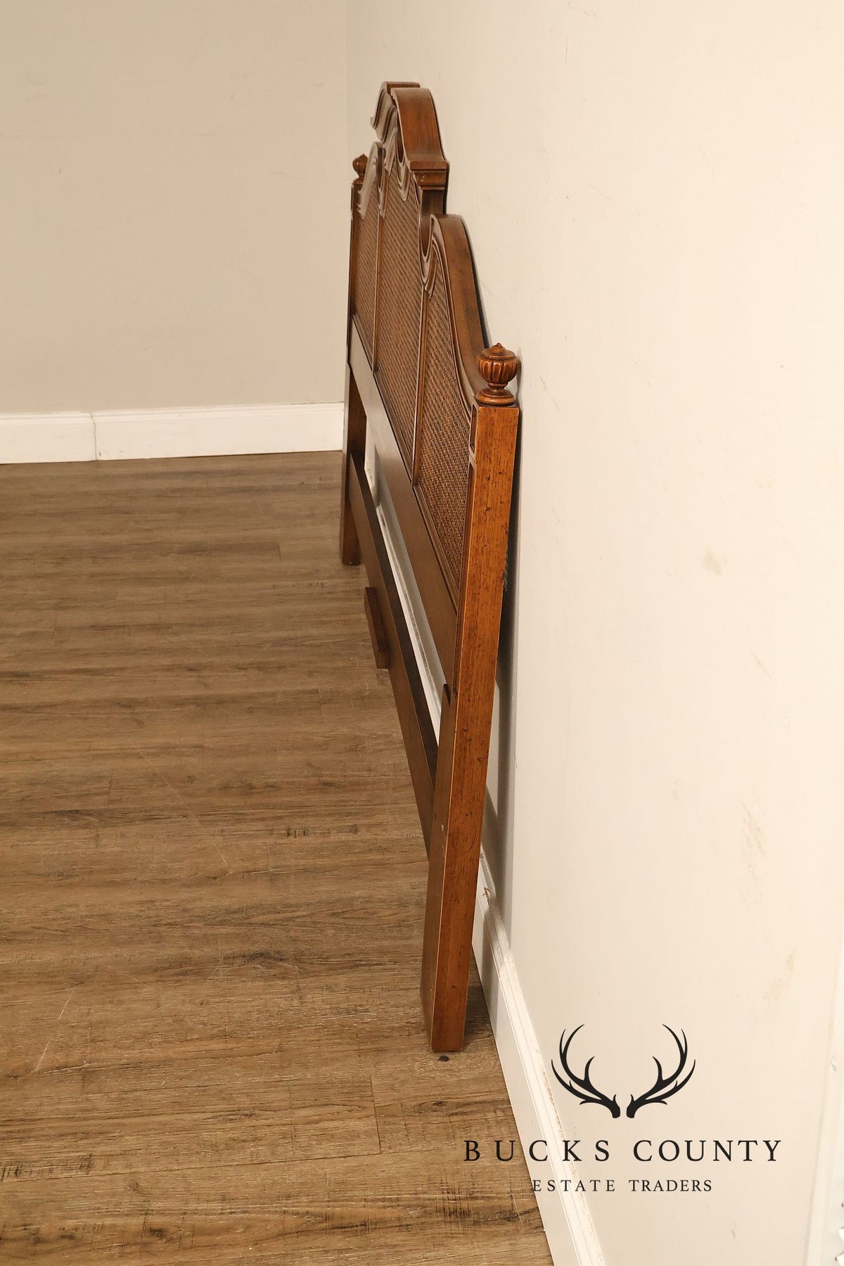 Henredon French Country Style King Size Caned Headboard