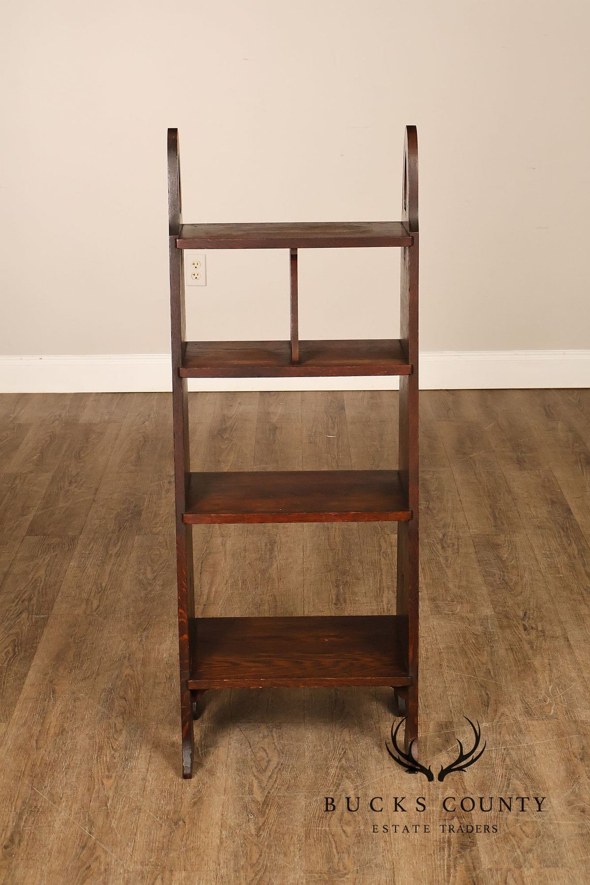 Antique Grand Rapids Arts And Crafts Mission Oak Magazine Stand
